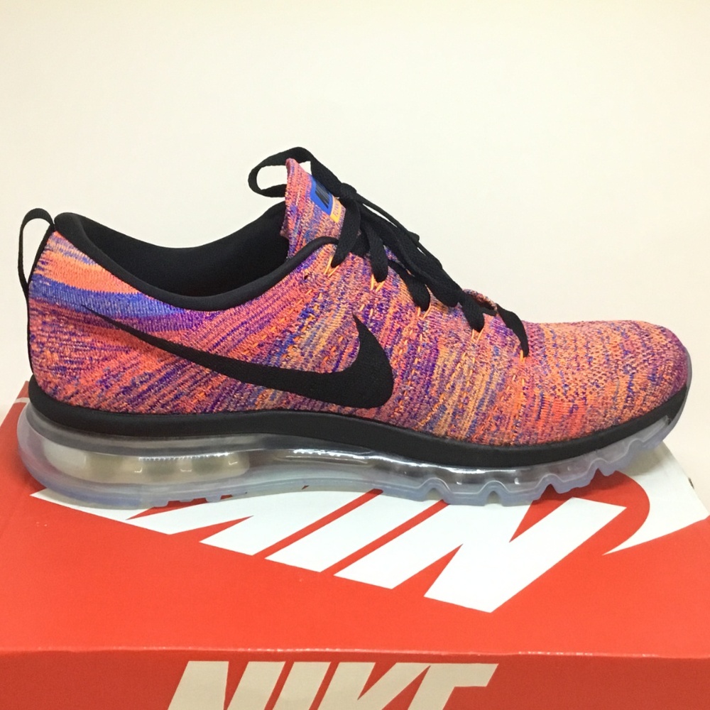 Nike Flyknit Air Max Blue/Cncrd-Crimson-Black - Picture 4 of 8